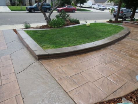 this image shows concrete driveway diamond bar