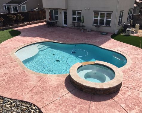 this image shows pool deck diamond bar