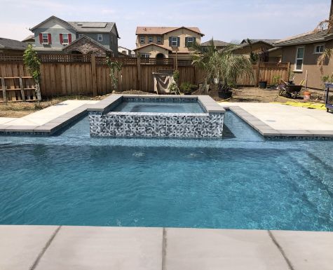 this image shows pool deck diamond bar concrete